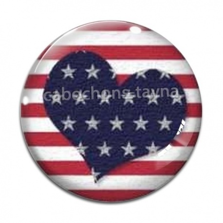 Cabochon Verre - coeur