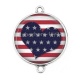 Connecteur Cabochon Argent - coeur