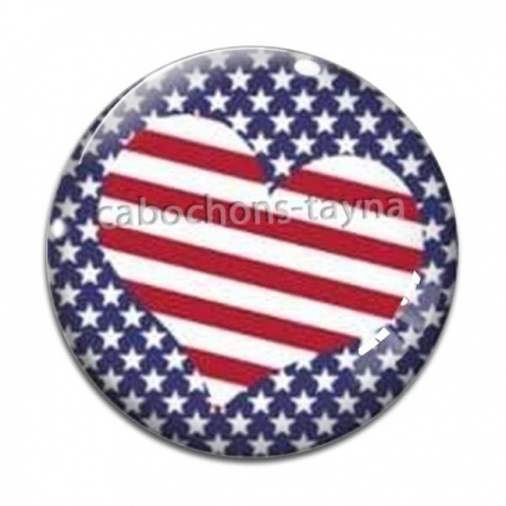 Cabochon Verre - coeur