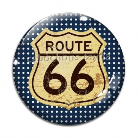 Cabochon Verre - route 66
