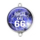 Connecteur Cabochon Argent - route 66