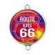 Connecteur Cabochon Argent - route 66