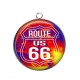 Pendentif Cabochon Argent - route 66