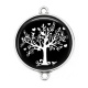Connecteur Cabochon Argent - arbre de vie