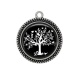 Pendentif Cabochon Argent - arbre de vie