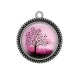 Pendentif Cabochon Argent - arbre de vie