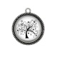 Pendentif Cabochon Argent - arbre de vie