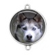 Connecteur Cabochon Argent - chien