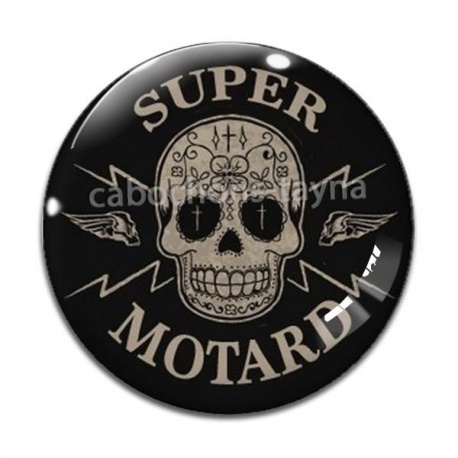 Cabochon Verre - super motard