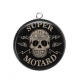 Pendentif Cabochon Argent - super motard