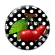 Cabochon Verre - cerise