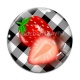 Cabochon Verre - fraise