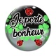Cabochon Verre - je porte bonheur
