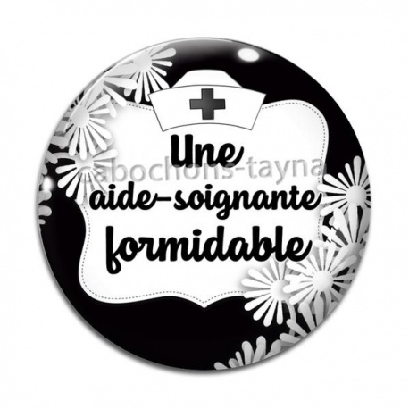 Cabochon Verre - une aide soignante formidable