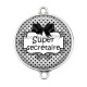 Connecteur Cabochon Argent - super secrétaire