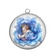 Pendentif Cabochon Argent - bébé