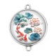 Connecteur Cabochon Argent - poisson