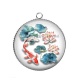 Pendentif Cabochon Argent - poisson