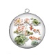 Pendentif Cabochon Argent - poisson