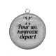 Pendentif Cabochon Argent - pour un nouveau départ