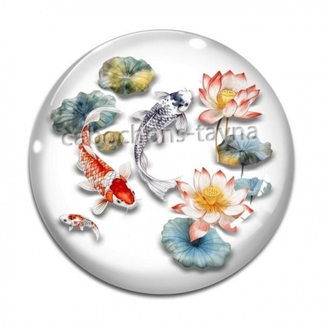 Cabochon Verre - poisson