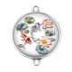 Connecteur Cabochon Argent - poisson