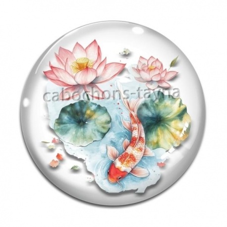 Cabochon Verre - poisson