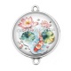 Connecteur Cabochon Argent - poisson