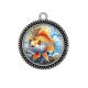 Pendentif Cabochon Argent - poisson