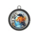 Pendentif Cabochon Argent - poisson
