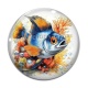 Cabochon Verre - poisson