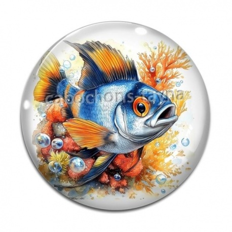Cabochon Verre - poisson