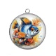 Pendentif Cabochon Argent - poisson