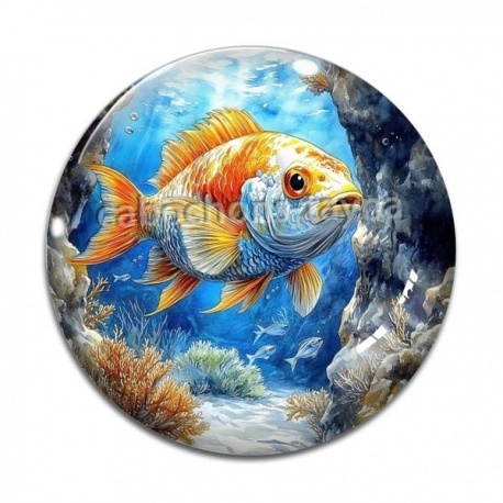 Cabochon Verre - poisson