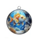 Pendentif Cabochon Argent - poisson