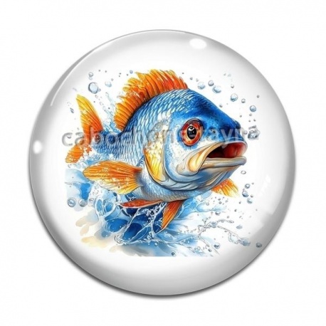Cabochon Verre - poisson