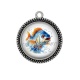 Pendentif Cabochon Argent - poisson
