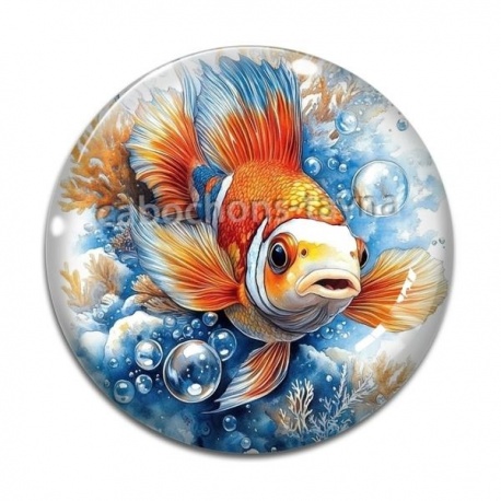 Cabochon Verre - poisson