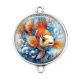 Connecteur Cabochon Argent - poisson