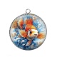 Pendentif Cabochon Argent - poisson