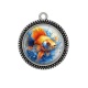 Pendentif Cabochon Argent - poisson