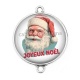 Connecteur Cabochon Argent - joyeux noël