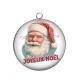 Pendentif Cabochon Argent - joyeux noël