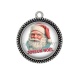 Pendentif Cabochon Argent - joyeux noël