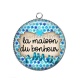 Pendentif Cabochon Argent - la maison du bonheur