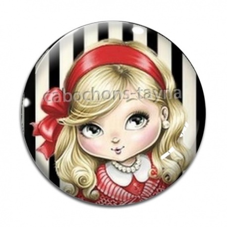 Cabochon Verre - petite fille