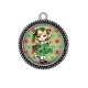 Pendentif Cabochon Argent - petite fille