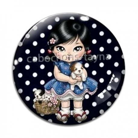 Cabochon Verre - petite fille