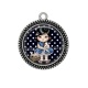 Pendentif Cabochon Argent - petite fille