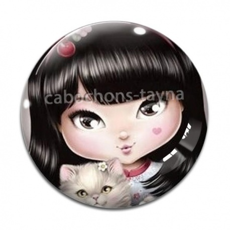 Cabochon Verre - petite fille